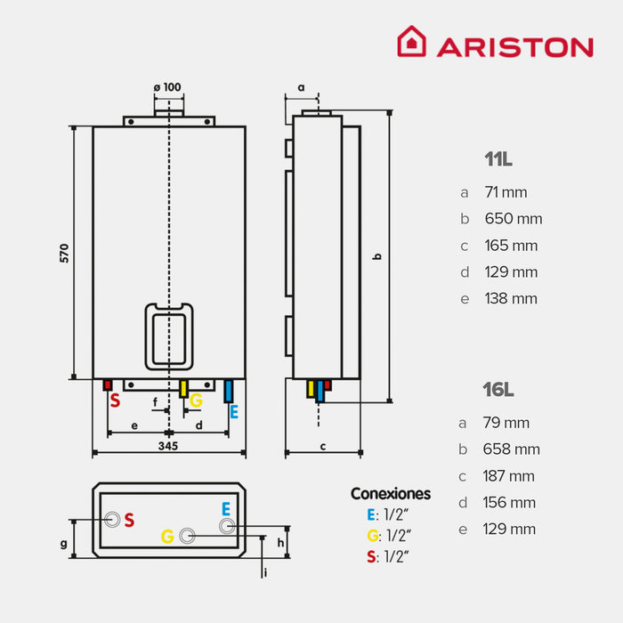 ARISTON NEXT EVO X STF Calentador a Gas Estanco Instantáneo Gas Butano/Propano Clase Energética A