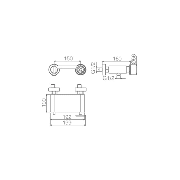 IMEX BDC033-5OC OLIMPO Kit Ducha Monomando Oro Cepillado