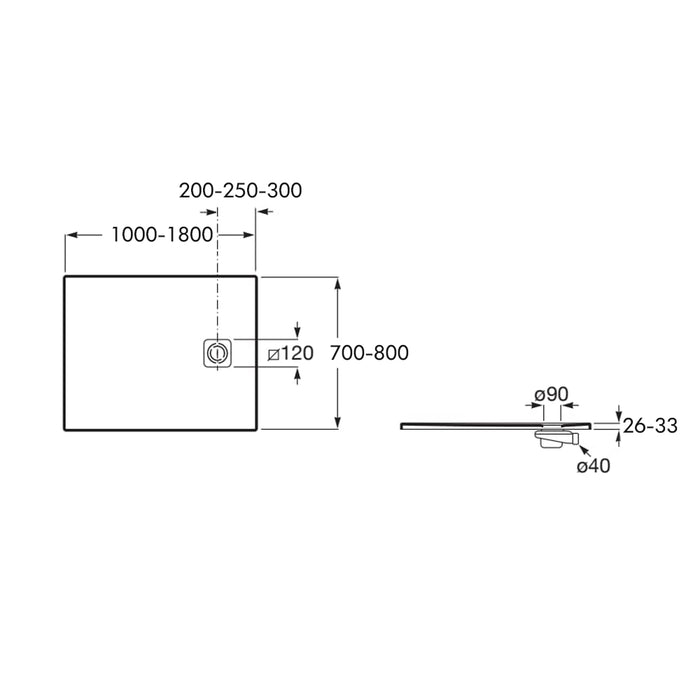 ROCA TERRAN Plato Ducha Stonex Blanco Mate con Rejilla