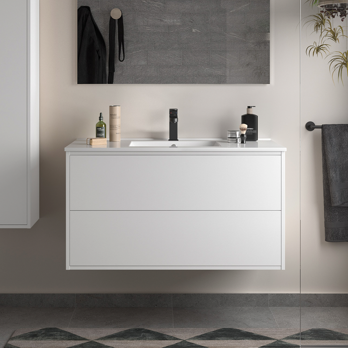 SALGAR OPTIMUS Matte White Furniture+Sink