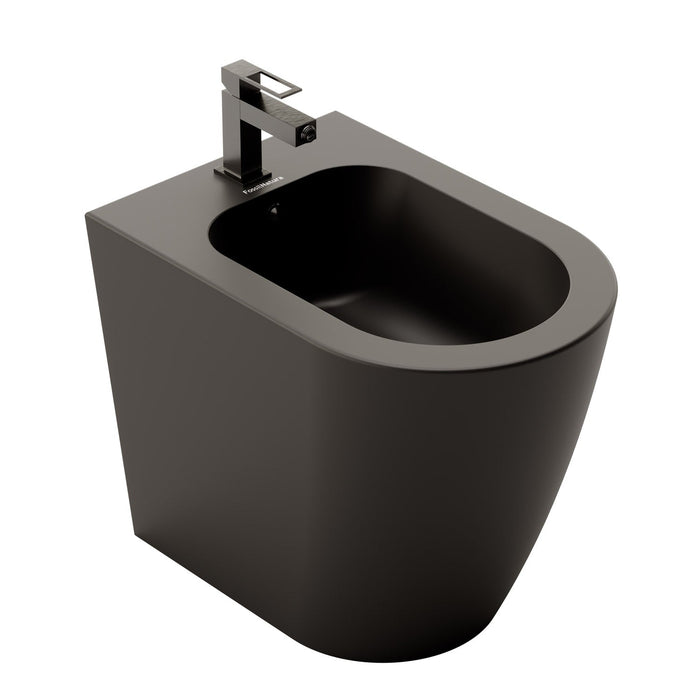 FOSSIL NATURA 01254 NÁPOLES Bidé a Suelo Altura Confort Negro Mate