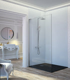 KASSANDRA FR703 FRESH Fixed Shower Screen Transparent Glass Bright Silver