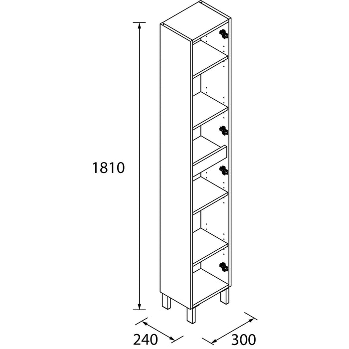SALGAR 106308 INFINITY Armario Pie 2 Puertas Color Roble África
