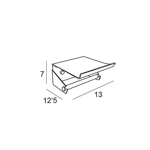 MANILLONS TORRENT 02164081 LUXOR Adhesive Roll Holder Matte Black