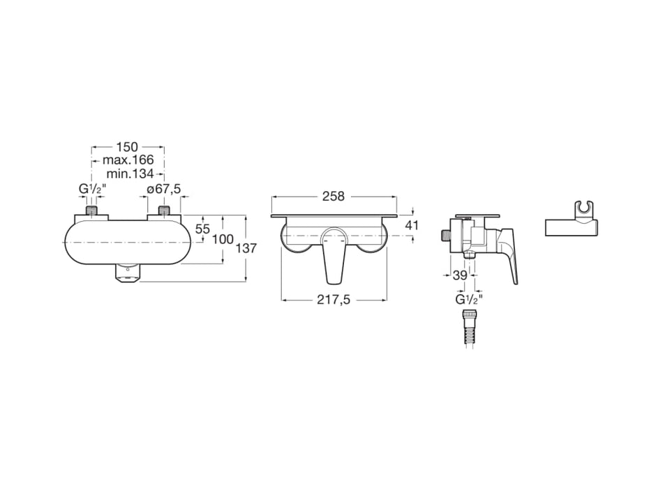 ROCA A5B4961TP0 ATLAS Adaptable Shelf for Faucet