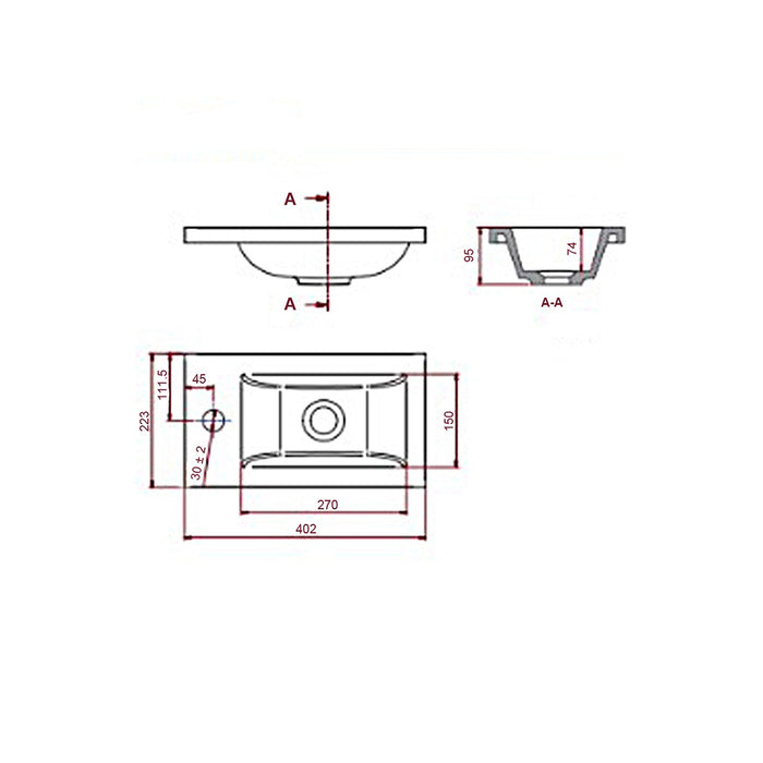 SALGAR 22899 MICRO Mueble+Lavabo Mini Roble Caledonia