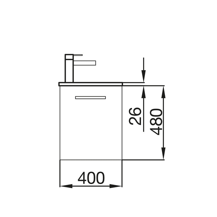 SALGAR 22899 MICRO Mueble+Lavabo Mini Roble Caledonia