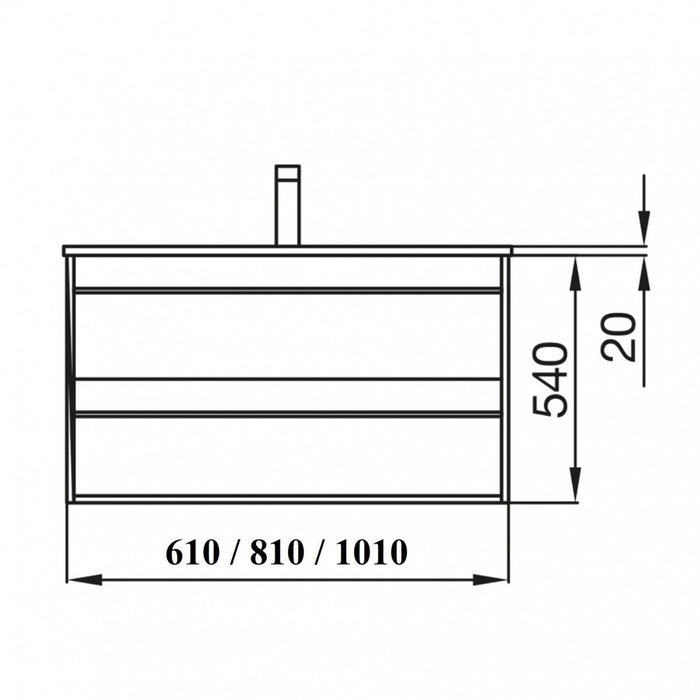 SALGAR ATTILA Mueble+Lavabo 60 cm Blanco Brillo