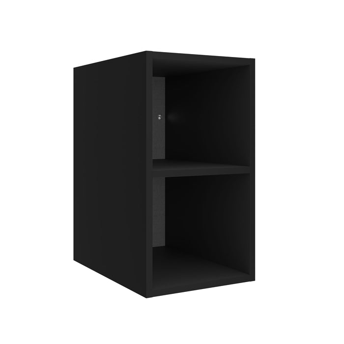 SALGAR 102238 BEQUIA Bathroom Furniture with Poser Sink and Countertop 120 2 Drawers and 4 Holes Black Oak