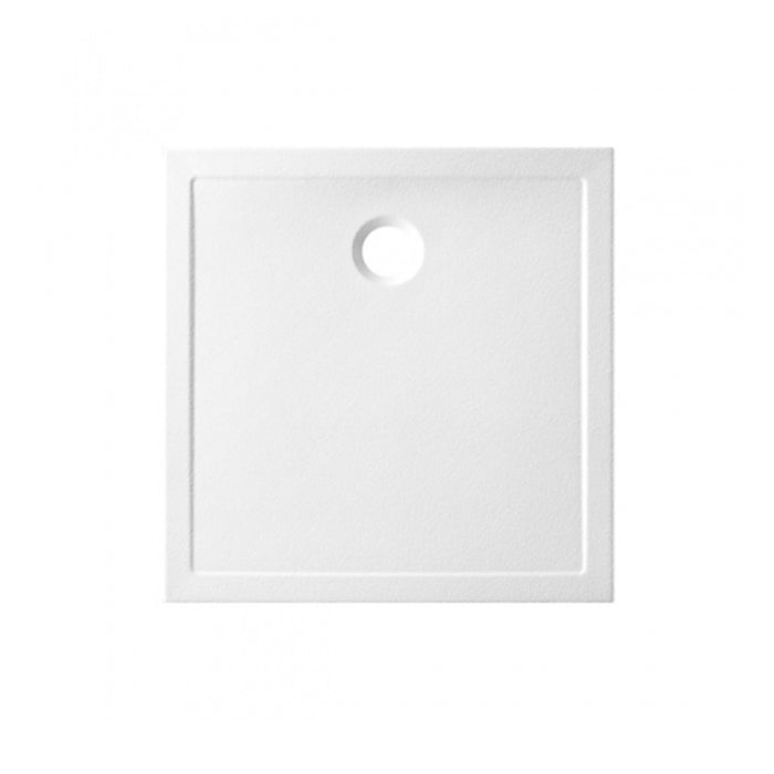 UNISAN STEPIN White Square Non-Slip Ceramic Shower Tray