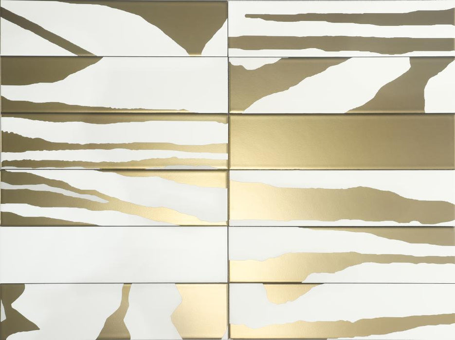 DUNE 188720 FLAT SAVANNAH WHITE & GOLD 7.5X30 Revestimiento