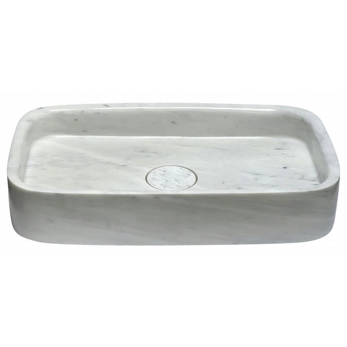 MOSAVIT TAHOE Countertop Washbasin White Natural Stone
