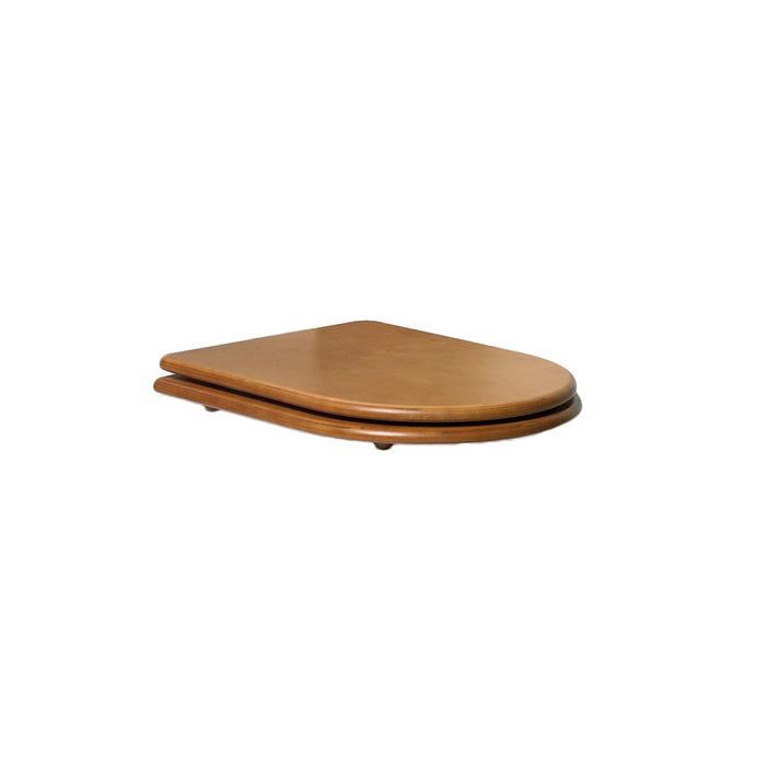 GALA G5161185 NOBLE soft close Drop Toilet Seat Solid Wood Light Walnut Color