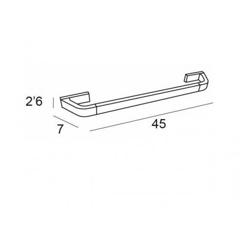 MANILLONS TORRENT 02178002 LUXOR Toallero Barra 45 Adhesivo Cromo