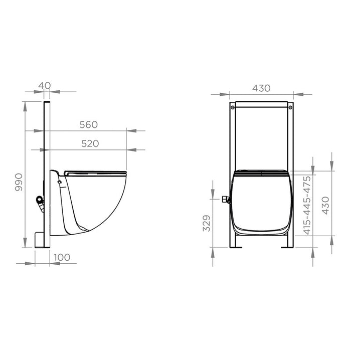 SFA 0100855 SANICOMPACT CONFORT Inodoro Suspendido