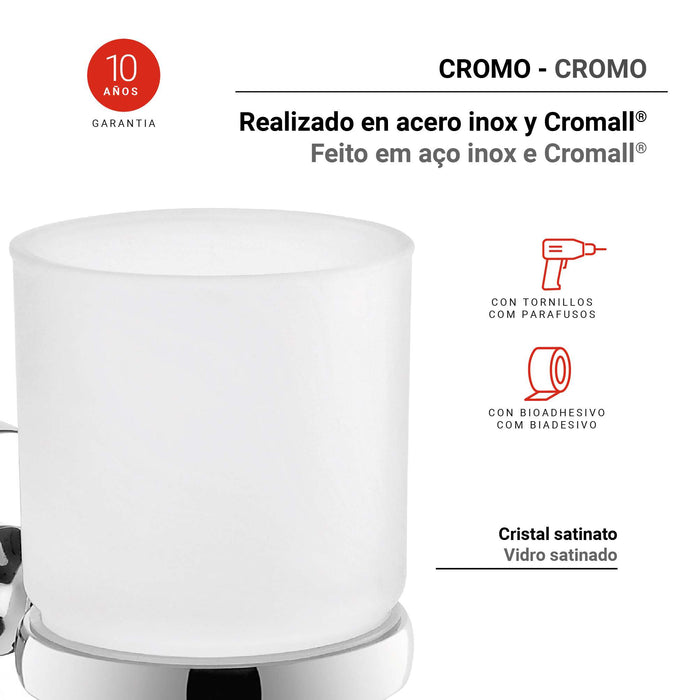 GEDY FP101300100 FELCE PLUS Portacepillos Cromo