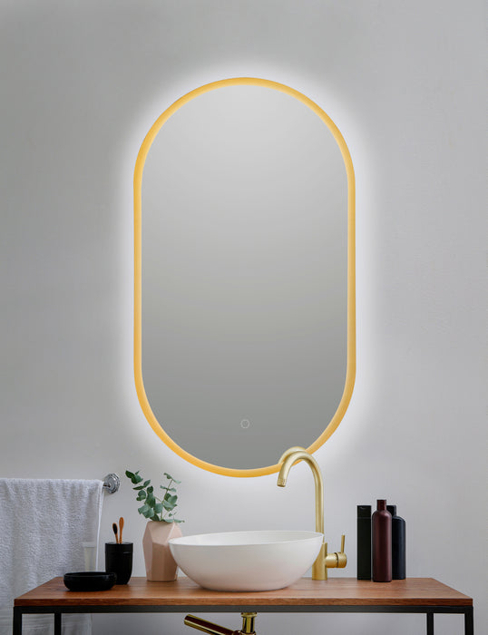 BATHSTAGE 68318 Espejo LED Retroiluminado Ovalado 50x90 cm canto Color Oro