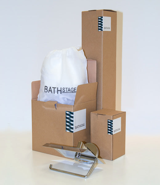 BATHSTAGE 65218 B-MOON Chrome Wall Toilet Brush Holder