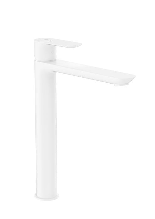 ROCA A5A346EB00 CALA Single-lever Sink Faucet with High Spout Smooth Body Cold Start Matte White