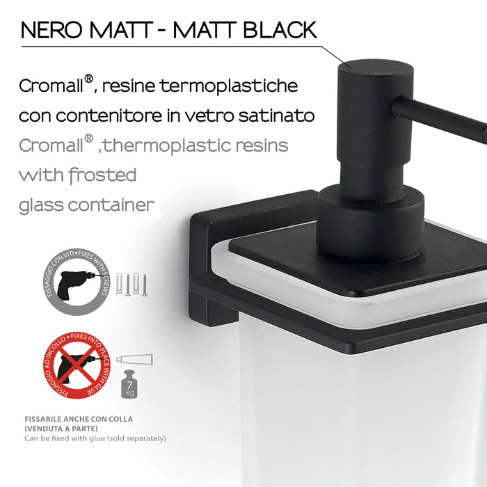 GEDY 44811400200 ATENA Matte Black Dispenser