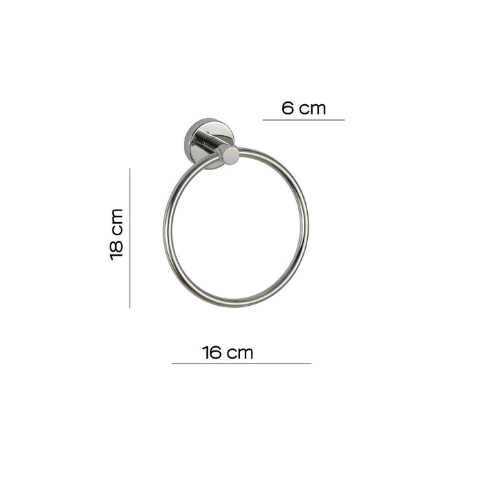 GEDY 50701300000 PROJECT Chrome Towel Ring Ring