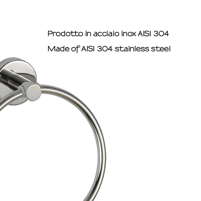 GEDY 50701300000 PROJECT Chrome Towel Ring Ring