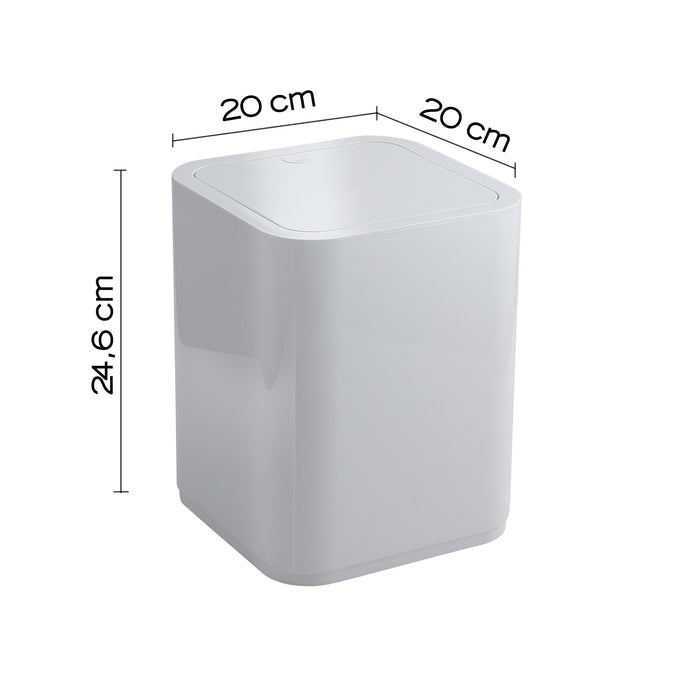 GEDY 63092200900 SEVENTY Trash Can With Lid 8 Liter White