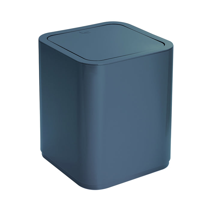 GEDY 63096500900 SEVENTY Trash Can With Lid 8 Liter Petrol Blue