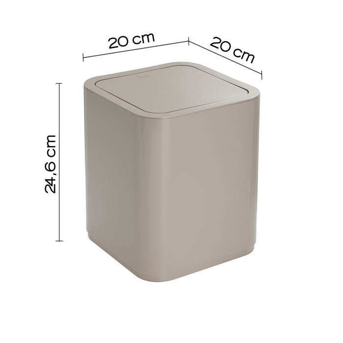 GEDY 63096600900 SEVENTY Trash Can With Lid 8 Liter Beige