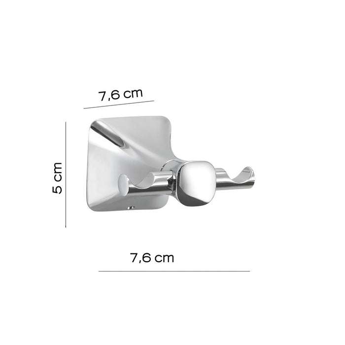 GEDY CE261300100 CERVINO Double Chrome Hanger