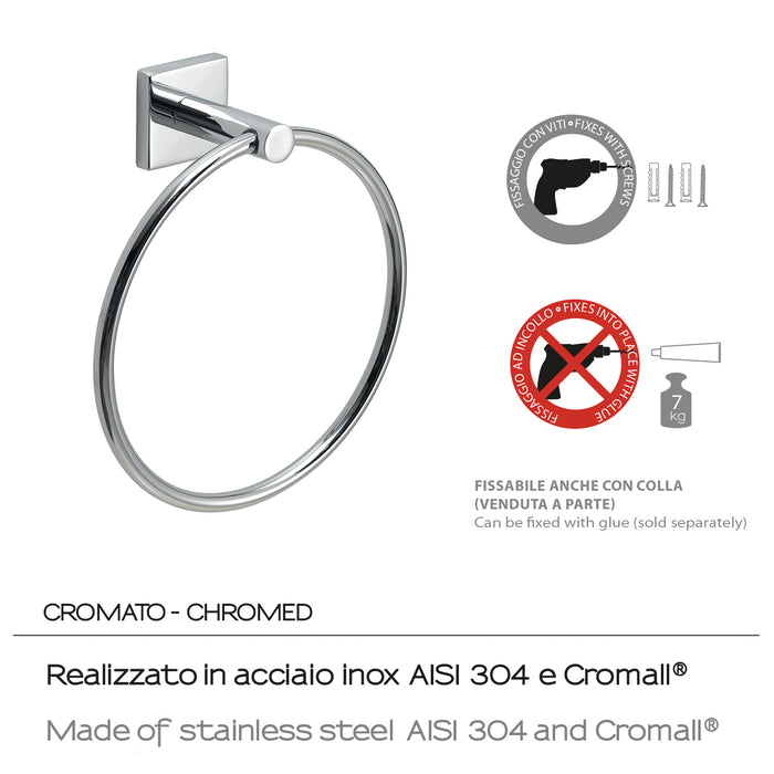 GEDY FJ701300100 FUJI Towel Ring Chrome Ring