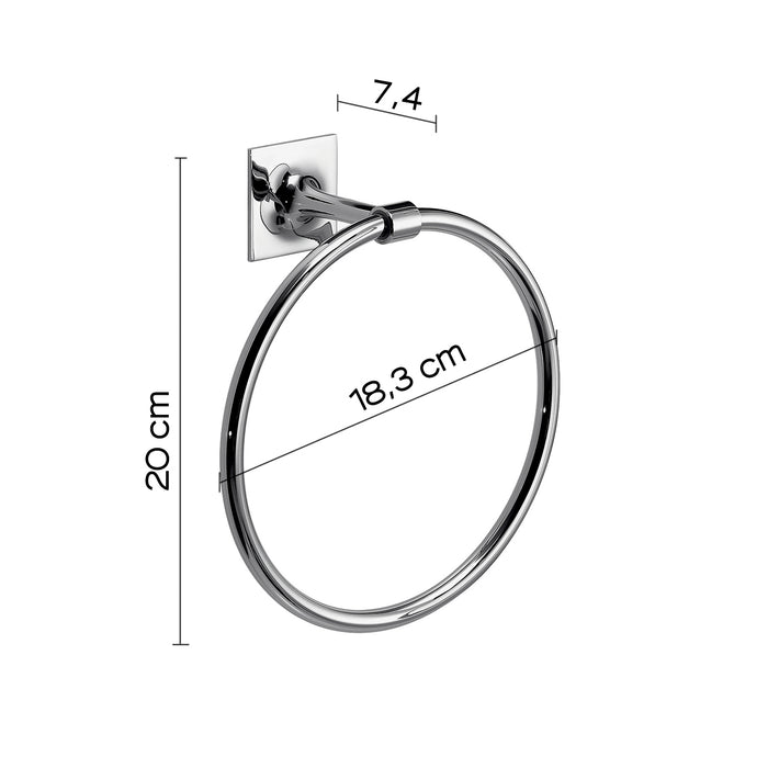 GEDY WZ701300100 WIZARD Chrome Towel Ring Ring