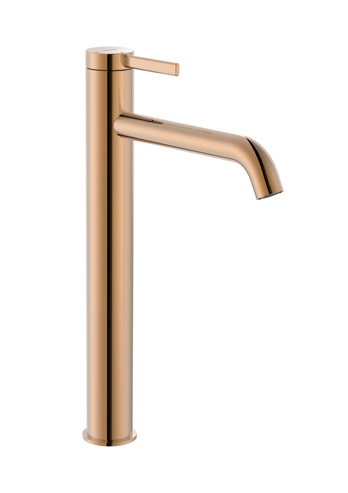 ROCA A5A349ERG0 ONA Single-lever Basin Tap High Spout Outlet Click Clac Rose Gold