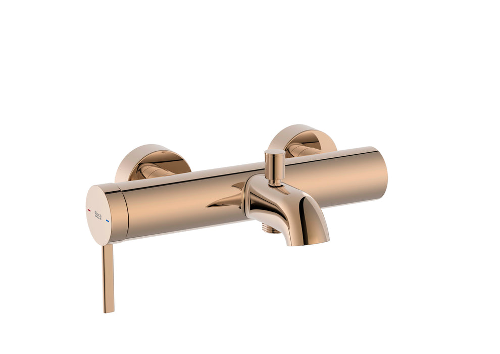 ROCA A5A029ERG0 ONA Single-Handle Bath-Shower Tap with Automatic Diverter Rose Gold