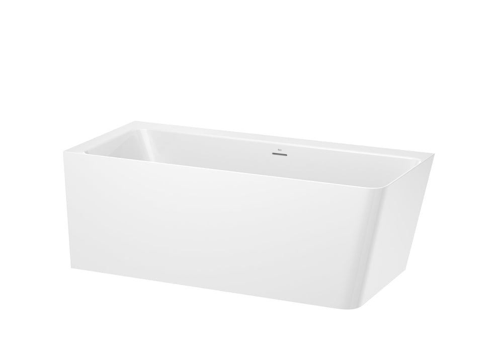 ROCA A248629000 ONA STONEX® Left Asymmetrical Corner Bathtub with Panels with Outlet Set