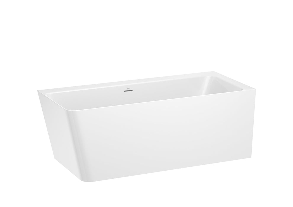 ROCA A248638000 ONA STONEX® Right Asymmetrical Corner Bathtub with Panels with Outlet Set