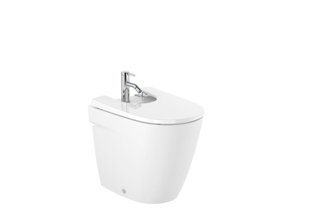 Inodoro Roca Rimless Inodoro ROCA ONA Rimless Suspendido Compacto - Blanco Brillo — Bañoidea
