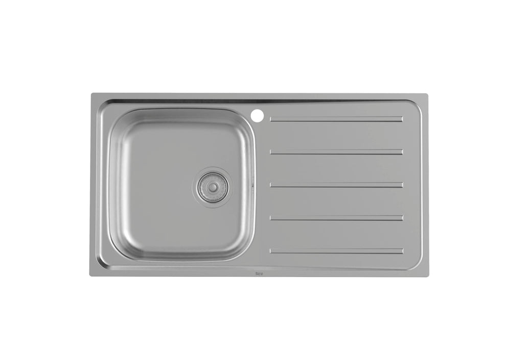 ROCA A873901A01 VICTORIA Sink 1 Bowl Outleter Right 90 cm Stainless Steel