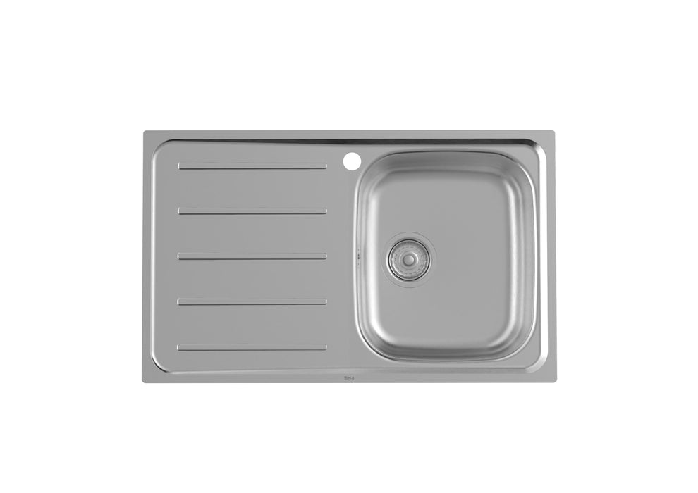 ROCA A874901A01 VICTORIA Sink 1 Bowl Outleter Left 90 cm Stainless Steel