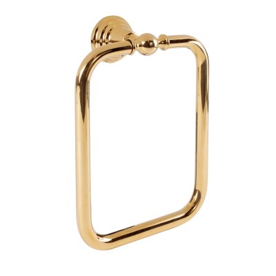 TRES-CLASIC 02463609OR Square ring towel rack
 24K Gold