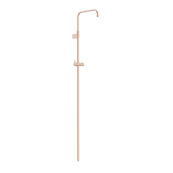 TRES 03464501OPM OVER-WALL Telescopic Shower Bar Adaptable to Wall-Mounted Thermostatic Tap with Compatible Connection Matte Rose Gold