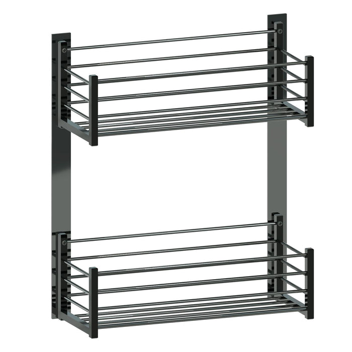 BELTRAN 4036 DELUXE Jabonera Deluxe Doble De 35 cm Cromo Negro Atornillar