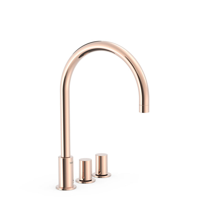 TRES 06110501OP STUDY EXCLUSIVE Two-Handle Countertop Basin Tap 24K Rose Gold