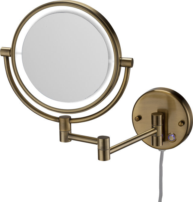 MANILLONS TORRENT 06348011 5X Magnification Wall Mirror Aged Brass