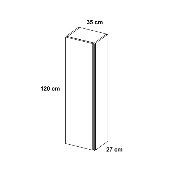 Columna de baño CLAIR en color blanco mate 110x35cm · Pereda