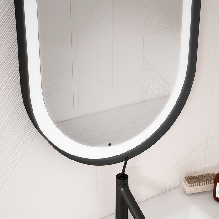 VISOBATH 7666 LOIRA Mirror with Backlit LED Light Matte Black