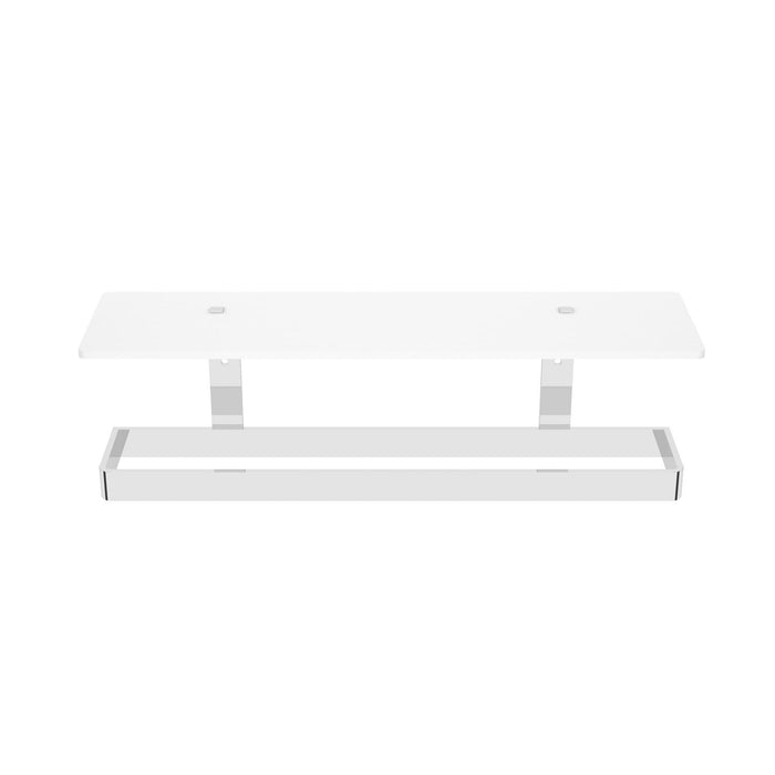 BELTRAN 10802 TURIN Shelf with Towel Bar without Defense Chrome/White