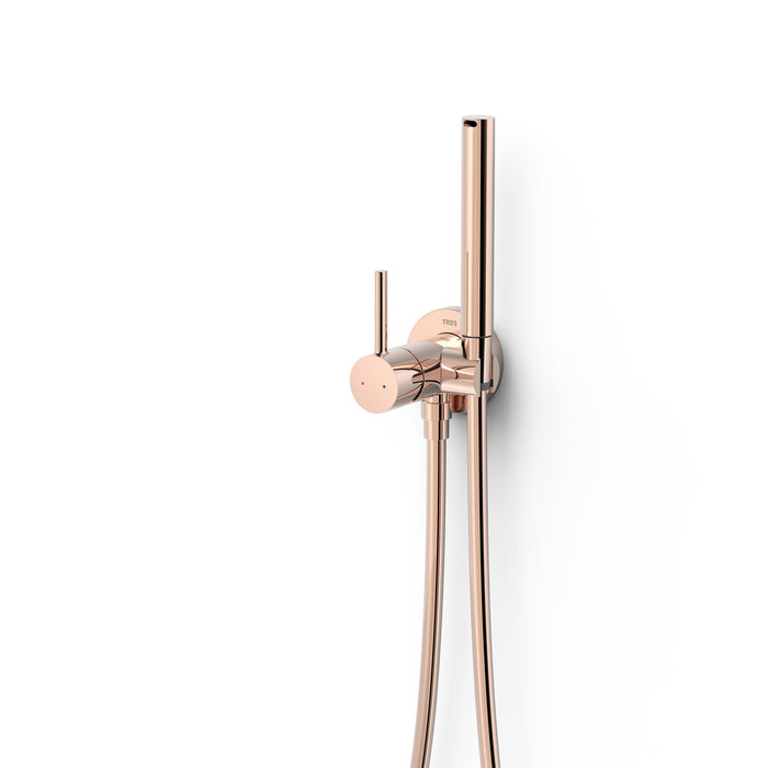 TRES 134123OP STUDY EXCLUSIVE Built-in Single-Handle Tap with Shower for Toilet 24K Rose Gold