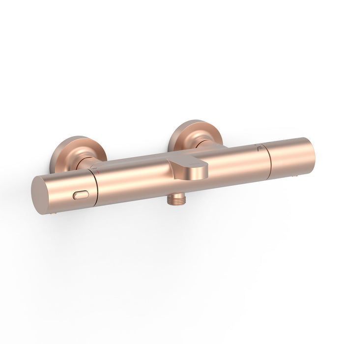 TRES 19017402OPM OVER-WALL Wall-Mounted Thermostatic Tap for Bathtub and Shower Matte Rose Gold