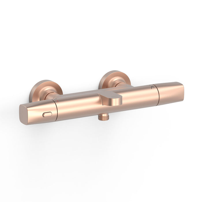 TRES 19017404OPM OVER-WALL Wall-Mounted Thermostatic Tap for Bathtub and Shower Matte Rose Gold